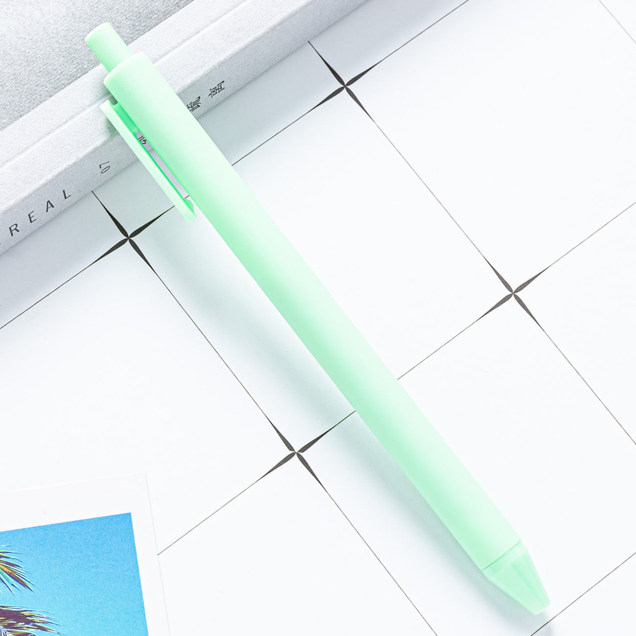 Whoelsale Candy Color Press Plastic Pen Gift Office Tools Teacher Gift